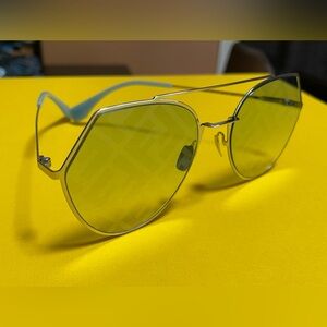 Fendi SKY Double Bridge Navigator Style Sunglasses